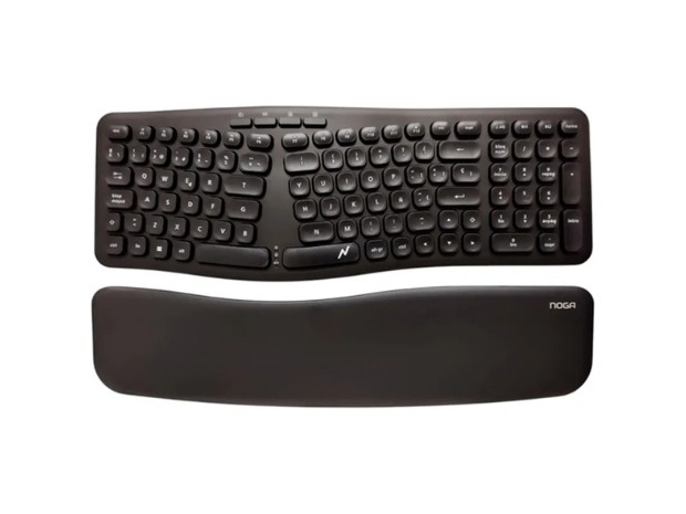 &uu KIT TECLADO PC INALAMBRICO 2.4 + BT + ERGO + APOYA MUNECAS NKB-Q90